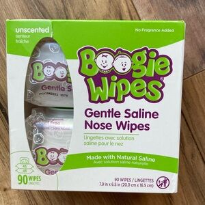 Boogie Wipes Saline 90 Wipes Unscented